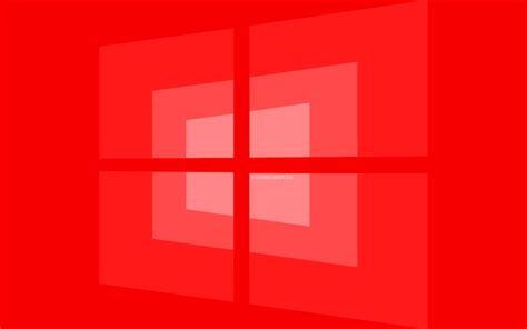 Download Imagens 4k Windows 10 Logo Vermelho O Mínimo De Os Fundo