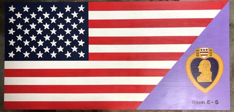 Flag With Purple Heart Flag Purple Heart Country Flags