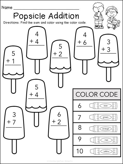 Kindergarten Worksheets Math Addition Worksheets