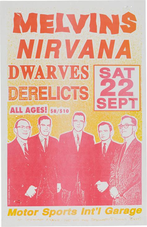 Nirvana/Melvins Motor Sports International Garage Concert Poster | Lot
