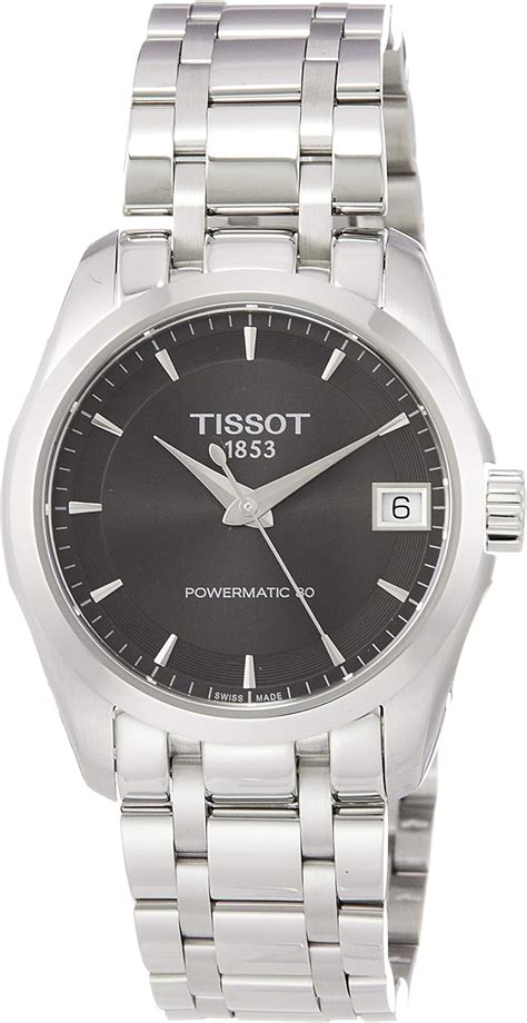 Tissot Couturier Powermatic Womens Automatic Watch Analog Grey Face