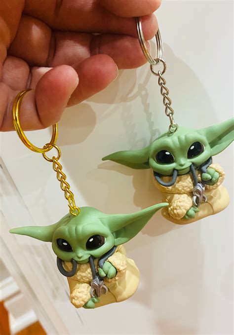 Baby Yoda Keychain Custom Baby Yoda Rearview Ornament Etsy