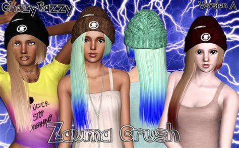 Zauma`s Crush Hairstyle Retextured By Chazy Bazzy Sims 3 Hairs