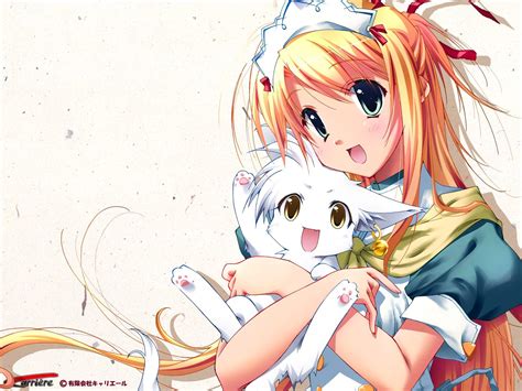 Cat And Anime Girl Cute Wallpaper 16457 Wallpaper High