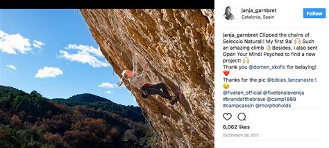 Janja garnbret y jakob schubert ganan la copa del mundo de escalada 2018. PZS: Janja Garnbret do prve smeri z oceno 9a