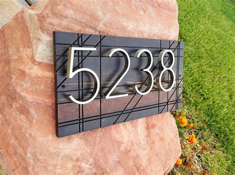 25 Modern House Numbers Bronze Modern House Number House Plaques Images