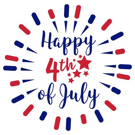Fourth Of July A Independence Day Free Clip Art Happy July 4th Text