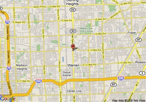 Map Of La Quinta Inn Detroitwarren Tech Center Warren