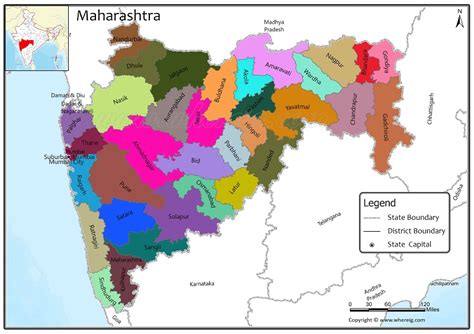 Districts Map Of Maharashtra Maharashtra Districts Map 53 Off