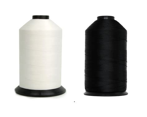 Bonded Nylon Thread Size 138 Tex 135 Colors Black And White