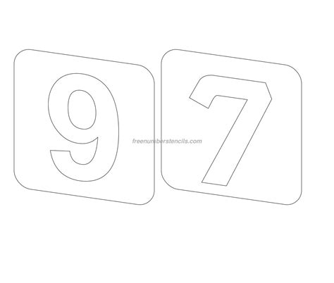Free Square 100 Number Stencil