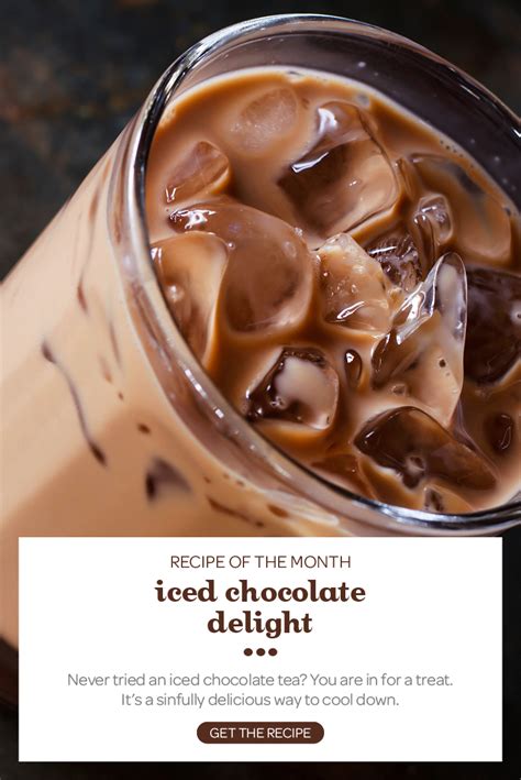 Iced Chocolate Delight Recipe Chocolate Drink Recipes Tea Recipes Iced Tea Recipes