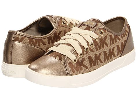 michael michael kors mk city sneaker in bronze brown lyst