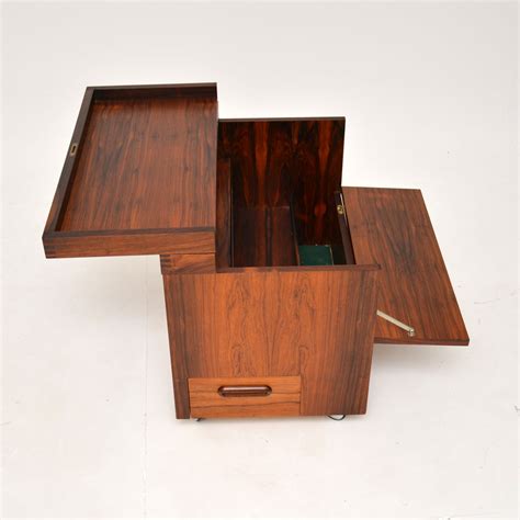 1960s Danish Rosewood Drinks Cabinet Bar Cart Retrospective Interiors Retro Furniture