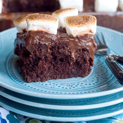 Chocolate Marshmallow Poke Cake Never Enough Thyme