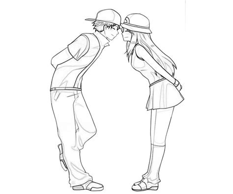 Coloring Page Of Anime Couples Coloring Home