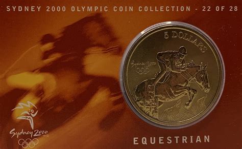 2000 5 Sydney Olympic Gold Coin Equestrian