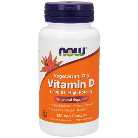 Now Foods Vitamin D High Potency 1000 Iu 120 Veg Capsules By Iherb