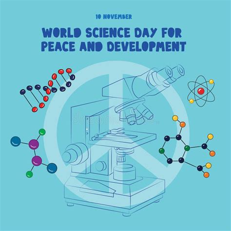 World Science Day For Peace And Development Digital Banner Stock