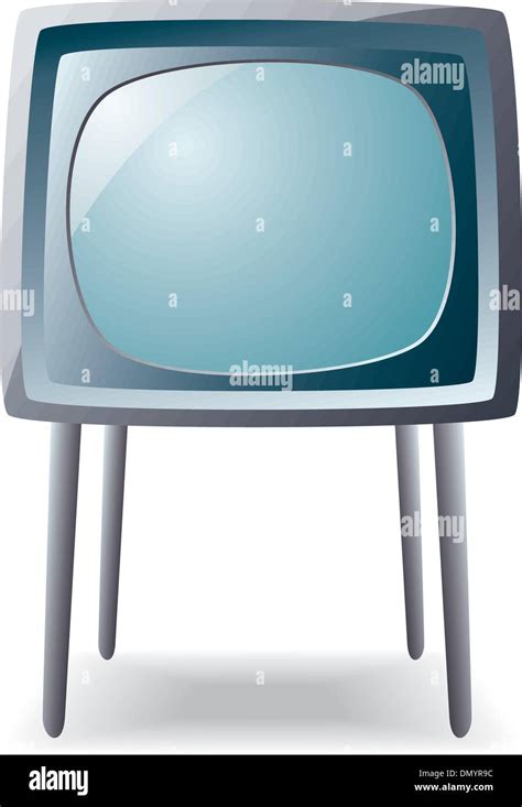 Vector Retro Tv Set On Long Legs Stock Vector Image And Art Alamy