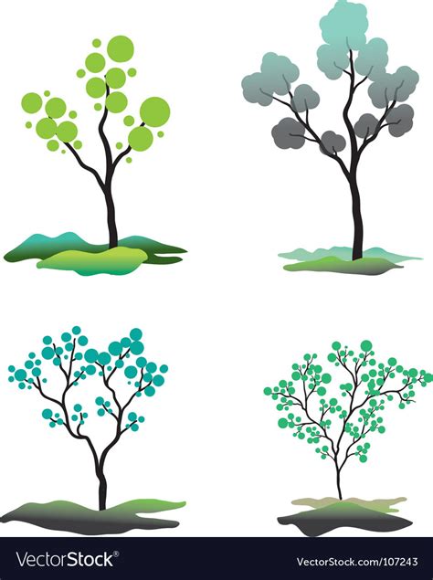 Trees Royalty Free Vector Image Vectorstock