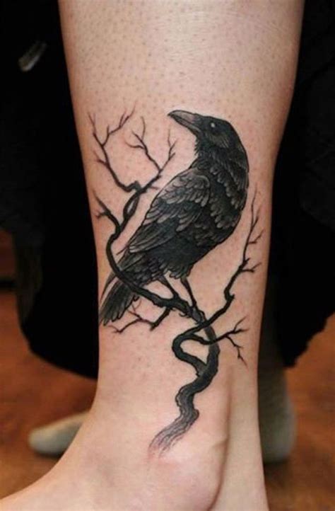 Https://tommynaija.com/tattoo/black And Grey Trees And Ravens Tattoo Designs