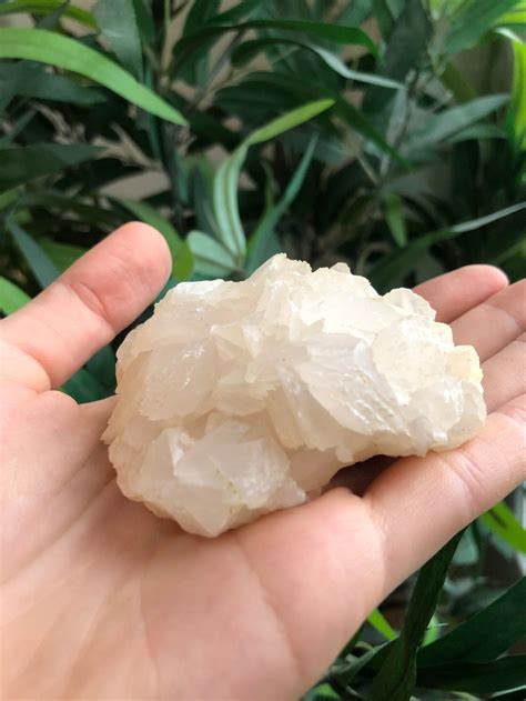 Calcite Raw Healing Cluster White Calcite Mined In Bulgaria Etsy