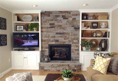 With a table saw, plywood and some imagination, you can build a custom. DIY Built in Bookcase with Fireplace add mantel over ...
