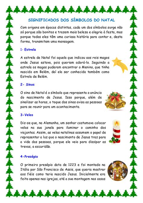 Símbolos De Natal E Seus Significados Para Imprimir Learnbraz