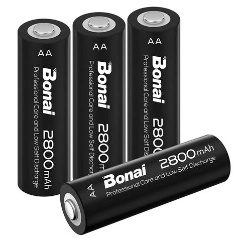 Bonai 2800mah Aa Rechargeable Battery Ni Mh 1200 Cycles High Capacity