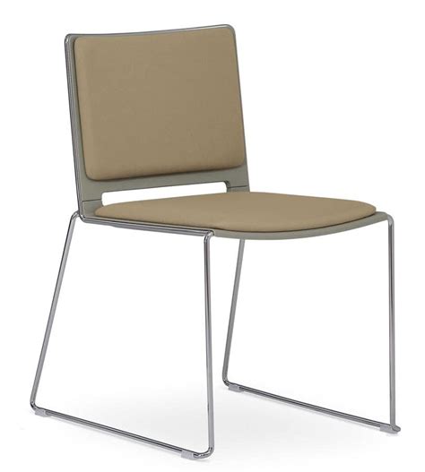 Padded Stackable Chair Sled Steel Base Idfdesign