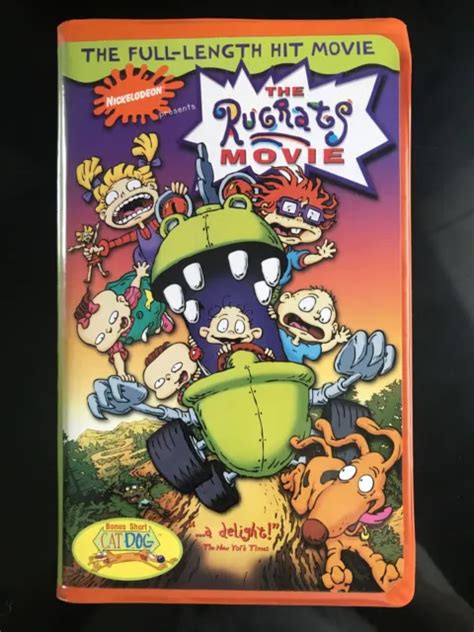Vintage Vhs Nickelodeon Rugrats Movie Clamshell Orange 1998 Tested Cat