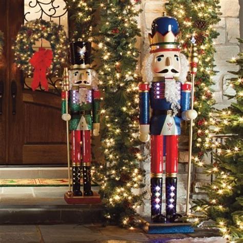 Garland around your lamp post and a festive christmas wreath on your door will also be visible during the day and can add a holiday touch. Outdoor Nutcracker Decorations | Lighted Nutcrackers ...