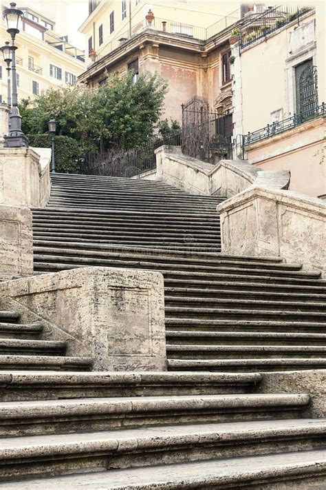 The Spanish Steps In Rome Italy Stock Photo Image Of Stairway Empty