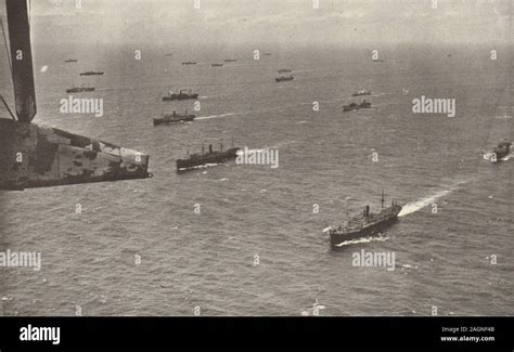 Raf Sunderland Guards Atlantic Convoy Western Approaches 1942 World War
