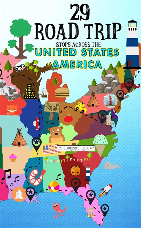 Ultimate Road Trip Map Things To Do In The Usa Road Trip Fun Road