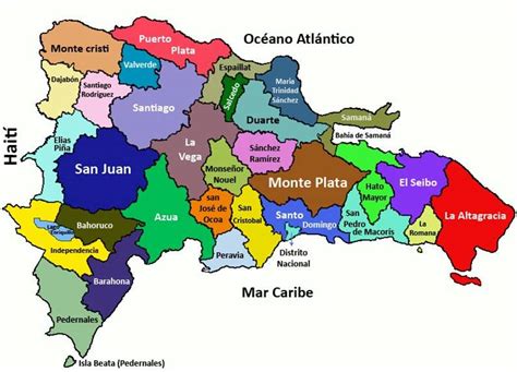 Mapa De La República Dominicana Mapa Físico Geográfico Político