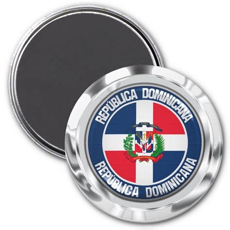 Dominican Republic Round Emblem Magnet Zazzle Dominican Republic Republic Emblems