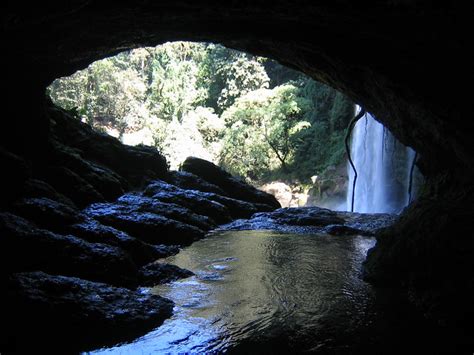 View From Inside Cave Behind Misol Ha Waterfall Chiapas Flickr
