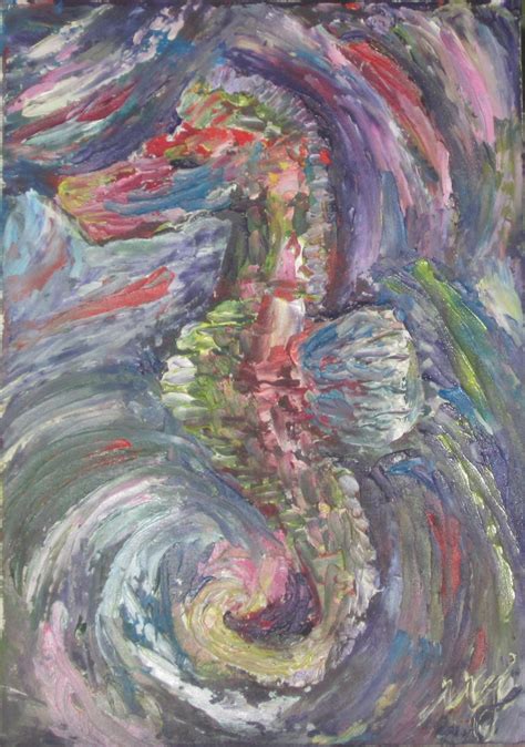 Oil Paintings By Maria J Jimenez Abstract Seahorse