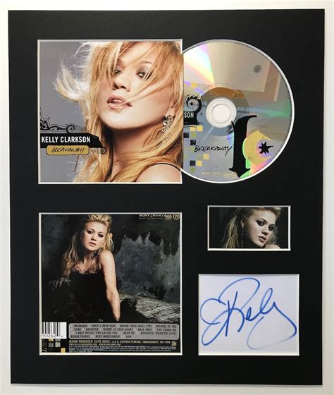 kelly clarkson signed autographed breakaway mounted etsy