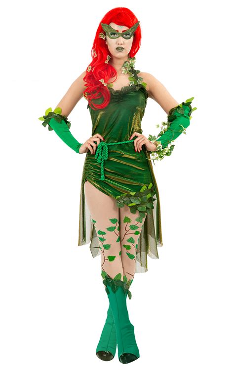 Womens Lethal Beauty Villain Poison Ivy Film Halloween Fancy Dress Costume Ebay