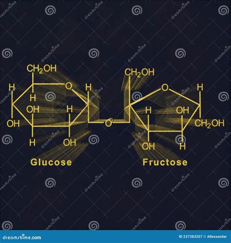 Sucrose Structural Chemical Formula Stock Illustration Illustration