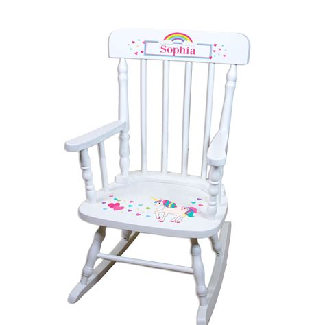 Check out our childs rocking chair selection for the very best in unique or custom, handmade pieces from our kids' furniture shops. Personalized Unicorn Rocking Chair Girls Custom Childs Rockers