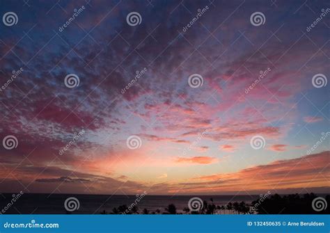 Sunset on the Big Island stock image. Image of sunset - 132450635