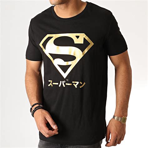 Dc Comics Tee Shirt Superman Japan Noir Or