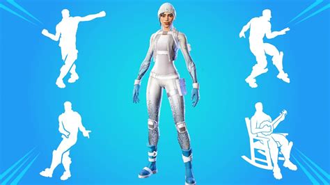 Fortnite Frost Squad Skin Showcase With Emotes Youtube