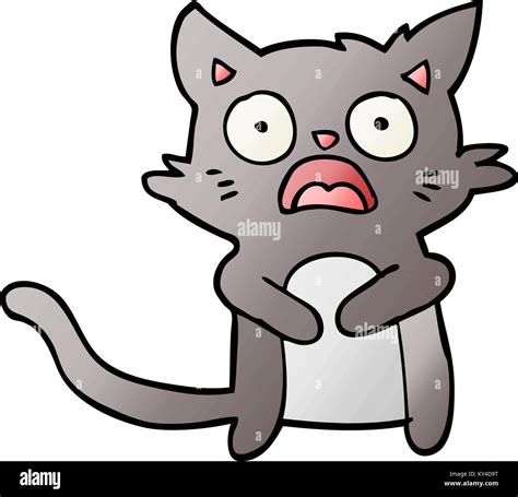 Cartoon Horrified Cat Stock Vector Image And Art Alamy