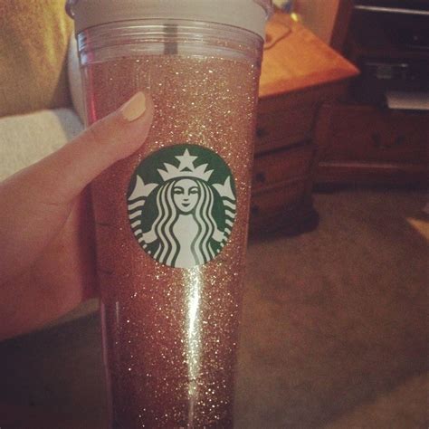 Rose Gold Glitter Starbucks Cup Done By Me Diy