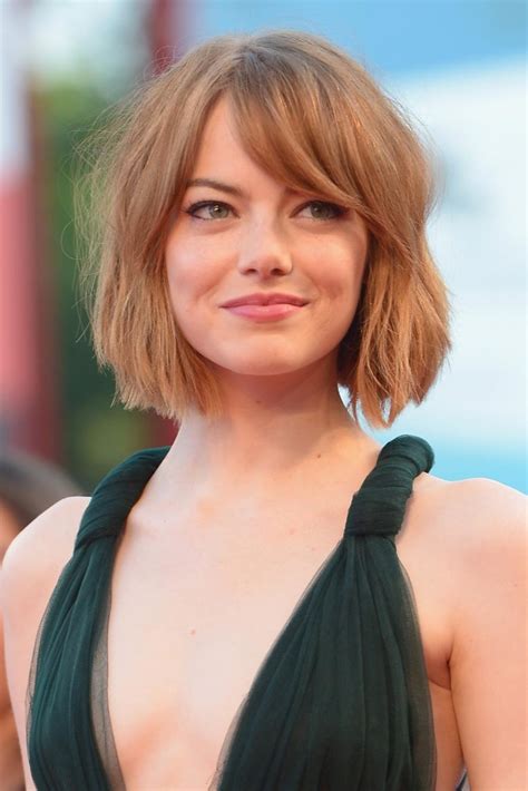 Top 13 Emma Stone Hair Cut With Bangs Shows Class Hairstyles For Women